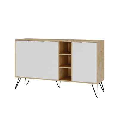 Mourah Clara Console - Oak/White - 2 Years Warranty