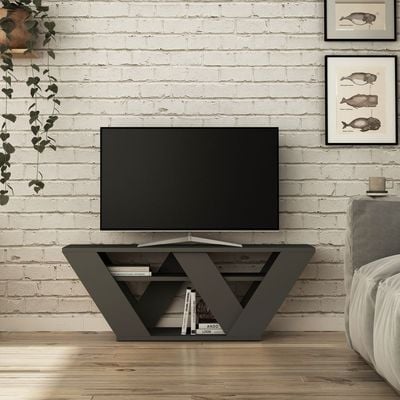 Mourah Pipralla Tv Stand Up To 43 Inches With Storage - Anthracite - 2 Years Warranty