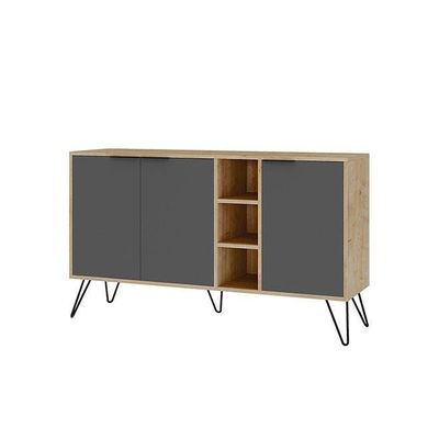 Mourah Clara Console - Oak/Anthracite - 2 Years Warranty