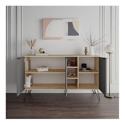 Mourah Clara Console - Oak/Anthracite - 2 Years Warranty