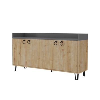 Mourah Dea Console - Oak/Anthracite - 2 Years Warranty