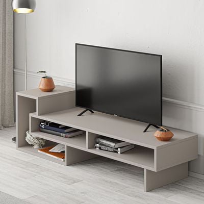 Mourah Tetra Tv Stand Up To 43 Inches With Storage - Light Mocha - 2 Years Warranty