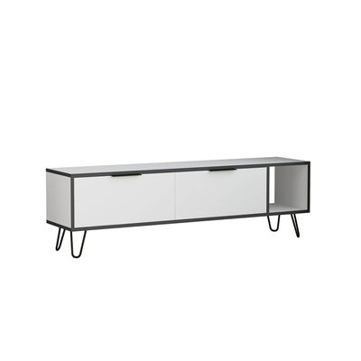 Mourah Furoki Tv Stand Up To 60 Inches With Storage - White/Anthracite - 2 Years Warranty