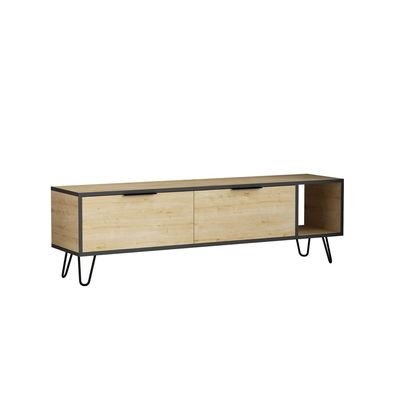 Mourah Furoki Tv Stand Up To 60 Inches With Storage - Oak/Anthracite - 2 Years Warranty