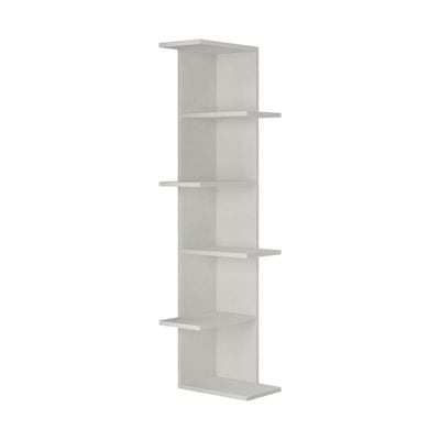 Mourah Saso Corner Bookcase - White - 2 Years Warranty