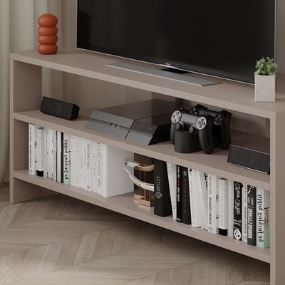 Mourah Thales Tv Stand Up To 43 Inches With Storage - Light Mocha - 2 Years Warranty