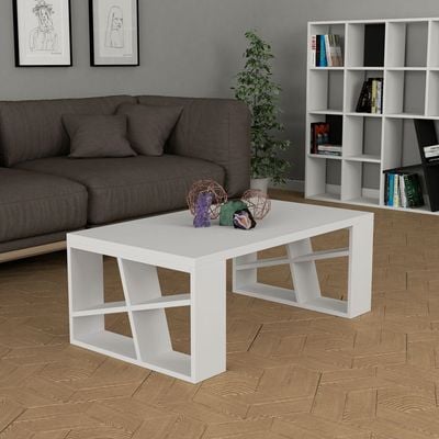 Mourah Honey Coffee Table - White - 2 Years Warranty