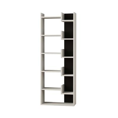 Mourah Oppa Bookcase - White/Anthracite - 2 Years Warranty