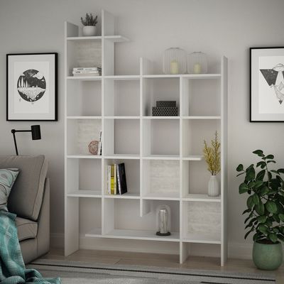 Mourah Manco Bookcase - White - 2 Years Warranty