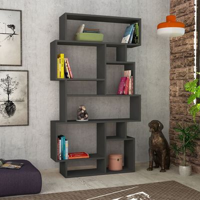 Mourah Karmato Bookcase - Anthracite - 2 Years Warranty