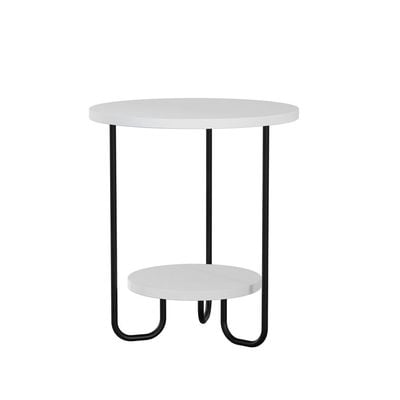 Mourah Corro End Table - White  - 2 Years Warranty