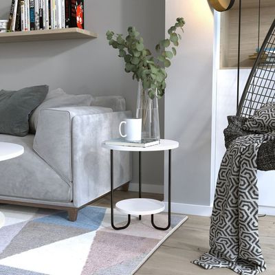 Corro End table - White  - 2 Years Warranty