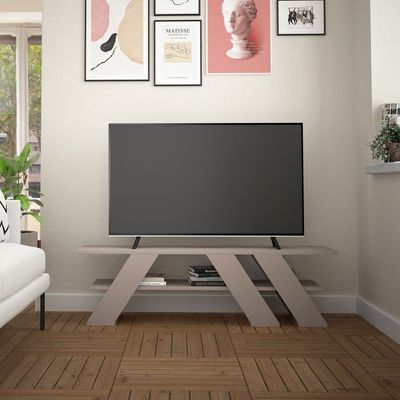 Mourah Fella Tv Stand Up To 55 Inches With Storage - Light Mocha - 2 Years Warranty