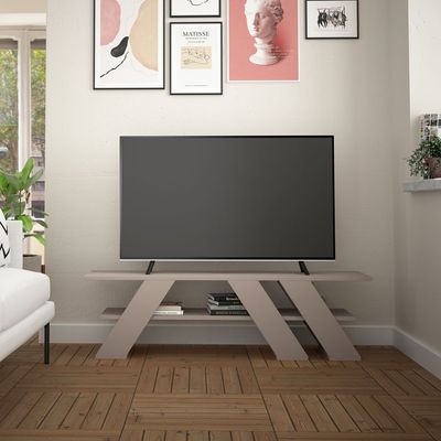 Fella TV Stand Up To 55 Inches With Storage - Light Mocha - 2 Years Warranty