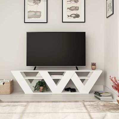 Mourah Ralla Tv Stand Up To 65 Inches With Storage - White - 2 Years Warranty