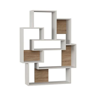 Mourah Barce Bookcase - White/Oak - 2 Years Warranty