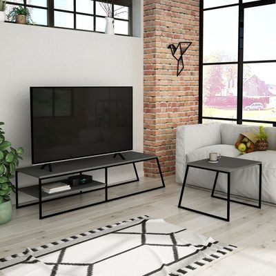 Pal TV Stand Up To 60 Inches With Storage - Anthracite - 2 Years Warranty