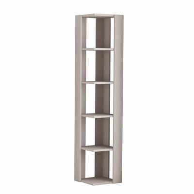 Mourah Nati Corner Bookcase - Light Mocha - 2 Years Warranty