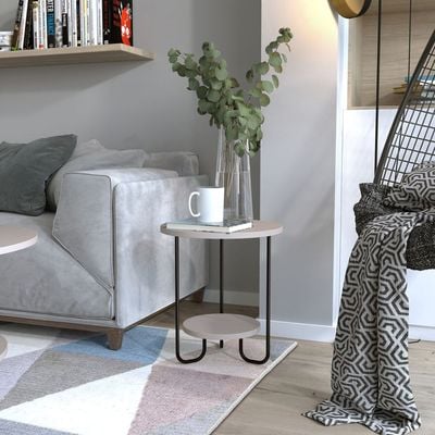 Mourah Corro End Table - Light Mocha  - 2 Years Warranty