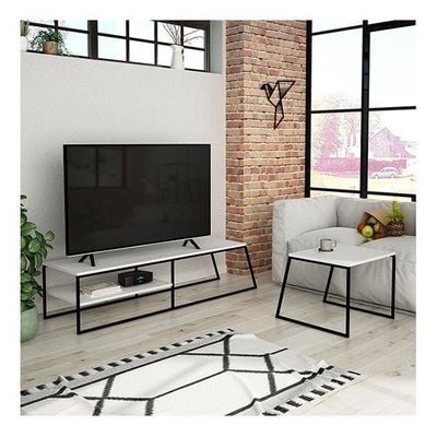 Mourah Pal Tv Stand Up To 60 Inches With Storage - White - 2 Years Warranty