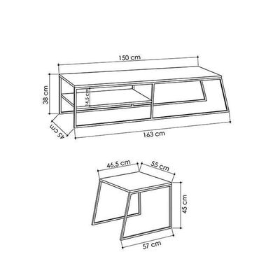 Mourah Pal Tv Stand Up To 60 Inches With Storage - White - 2 Years Warranty