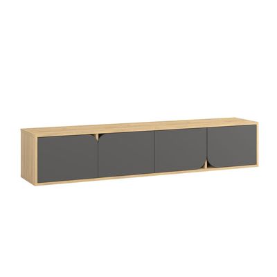 Mourah Spark Tv Stand Up To 70 Inches With Storage - Oak/Anthracite - 2 Years Warranty