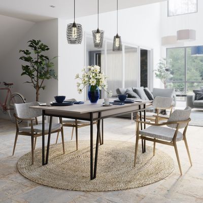 Mourah Pal Dining Table - Light Mocha - 2 Years Warranty