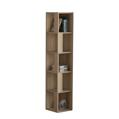 Mourah Piano Corner Bookcase - Oak - 2 Years Warranty