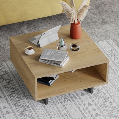 Mourah Hola Coffee Table - Oak/Dark Grey - 2 Years Warranty