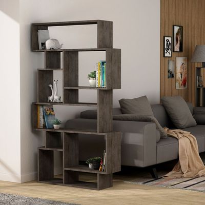 Mourah Karmato Bookcase - Dark Coffee - 2 Years Warranty