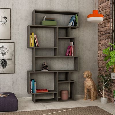 Mourah Karmato Bookcase - Dark Coffee - 2 Years Warranty