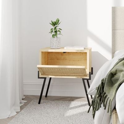 Mourah Naive Nightstand - Oak - 2 Years Warranty