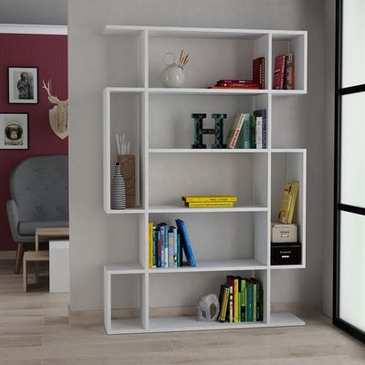 Mourah Mito Bookcase - White - 2 Years Warranty