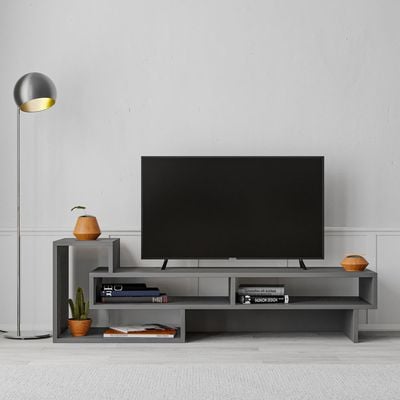 Mourah Tetra Tv Stand Up To 43 Inches With Storage - Anthracite - 2 Years Warranty