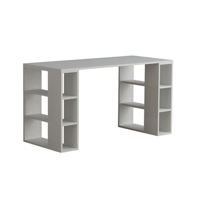 Mourah Colmar Working Table With Storage - White - 2 Years Warranty