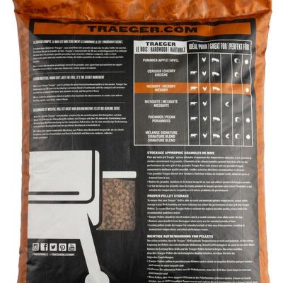 Hickory Wood Fired Flavor 100% All-Natural Wood Pellets For Pellet Grills, Bbq, Bake, Roast, And Grill, 20Lb Bag