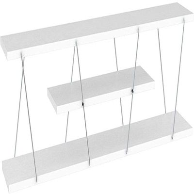 Home Canvas Tars Modern TV Stand White Chrome 34x169x140cm