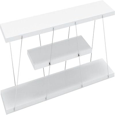 Home Canvas Tars Modern TV Stand White Chrome 34x169x140cm