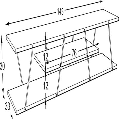 Home Canvas Tars Modern TV Stand White Chrome 34x169x140cm