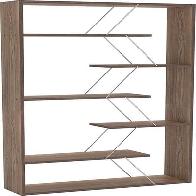 Home Canvas Tars Bookcase Walnut Chrome