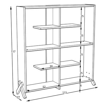 Kipp Bookcase White