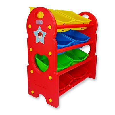 Home Canvas Multi-Bin Toy Organizer Multicolour