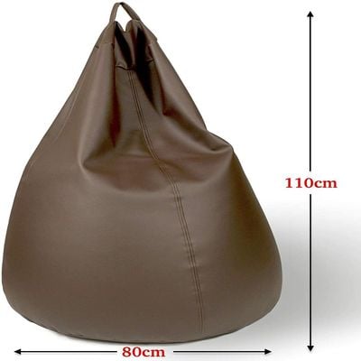 High Back Bean Bag Brown 110 x 80 x 110cm