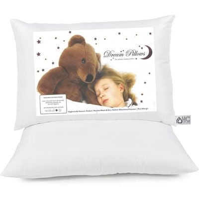 Dream Pillow Set Of Two Sleeping Pillow Wood White 70 x 30 x 48cm