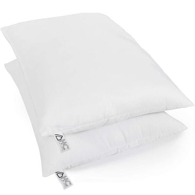 Dream Pillow Set Of Two Sleeping Pillow Wood White 70 x 30 x 48cm