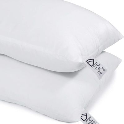 Dream Pillow Set Of Two Sleeping Pillow Wood White 70 x 30 x 48cm