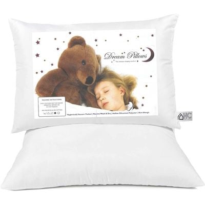 Dream Pillow Set Of Two Sleeping Pillow Wood White 70 x 30 x 48cm