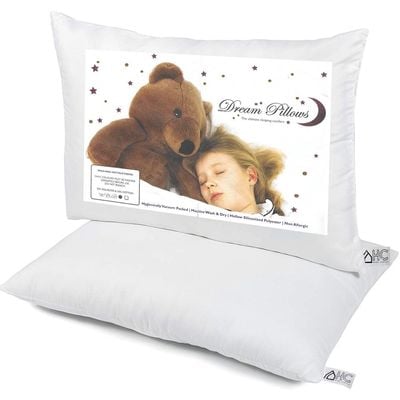 Dream Pillow Set Of Two Sleeping Pillow Wood White 70 x 30 x 48cm