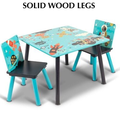 Home Canvas Little Explorer Kids Table And Chair Set Blue