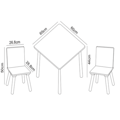 Home Canvas Little Explorer Kids Table And Chair Set Blue